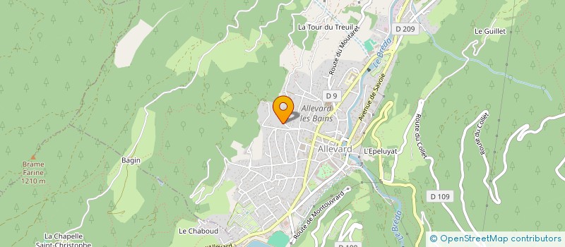 localisation de l'entreprise MONSIEUR ROLAND PONS à ALLEVARD