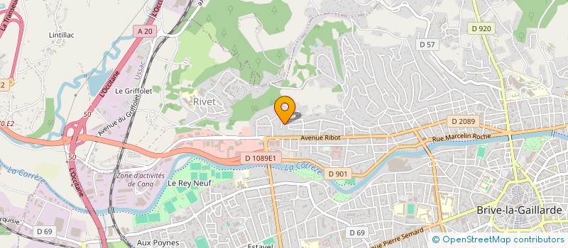 localisation de l'entreprise MONSIEUR ROLAND PRANGERE  BRIVE LA GAILLARDE