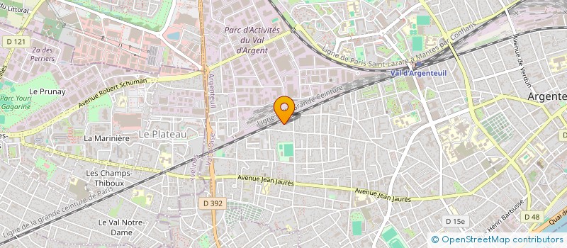 localisation de l'entreprise MONSIEUR ROLAND QUERARD  ARGENTEUIL