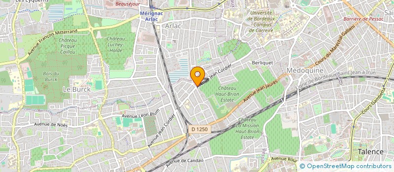 localisation de l'entreprise MONSIEUR ROLAND RICHARD  PESSAC