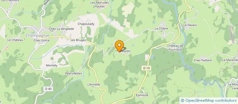 localisation de l'entreprise MONSIEUR ROLAND ROVISSE à CHAMPAGNAT