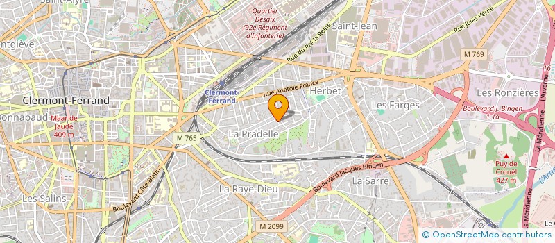 localisation de l'entreprise MONSIEUR ROLAND SAUZEDDE  CLERMONT-FERRAND