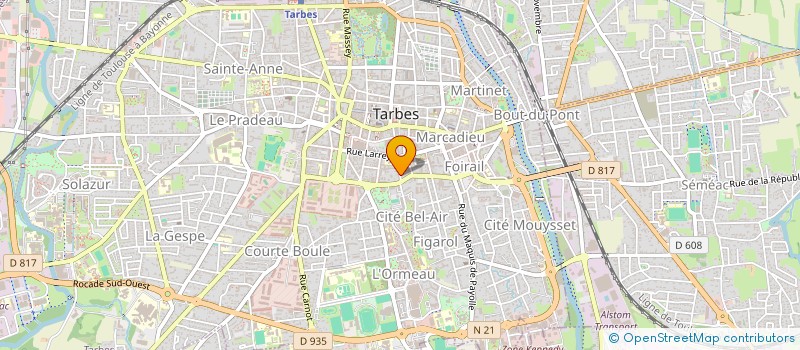 localisation de l'entreprise MONSIEUR ROLAND SOURBETS  TARBES