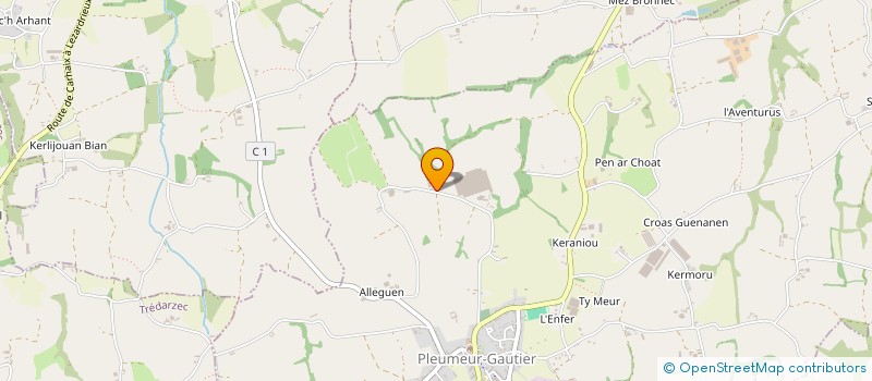localisation de l'entreprise MONSIEUR ROLAND TANGUY  PLEUMEUR-GAUTIER