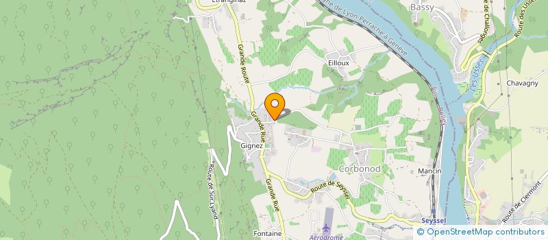 localisation de l'entreprise MONSIEUR ROLAND THEVENET  CORBONOD