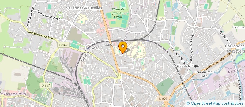 localisation de l'entreprise MONSIEUR ROLAND THOUVENIN à NEVERS