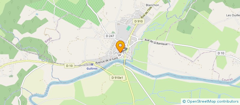 localisation de l'entreprise MONSIEUR ROLAND TILLARD  GUITRES