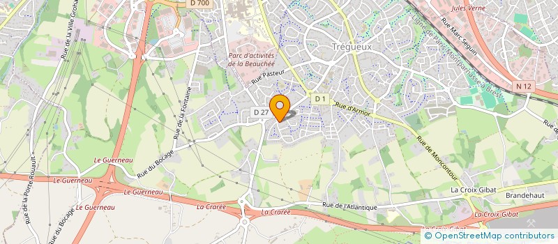 localisation de l'entreprise MONSIEUR ROLAND TOULLEC à TREGUEUX