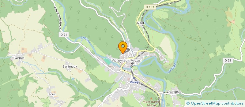 localisation de l'entreprise MONSIEUR ROLAND VEYRAC  VOREY