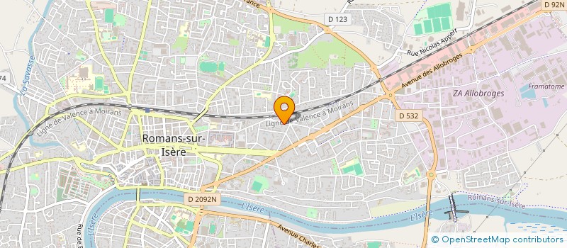 localisation de l'entreprise MONSIEUR ROMAIN ALLONCLE  ROMANS-SUR-ISERE