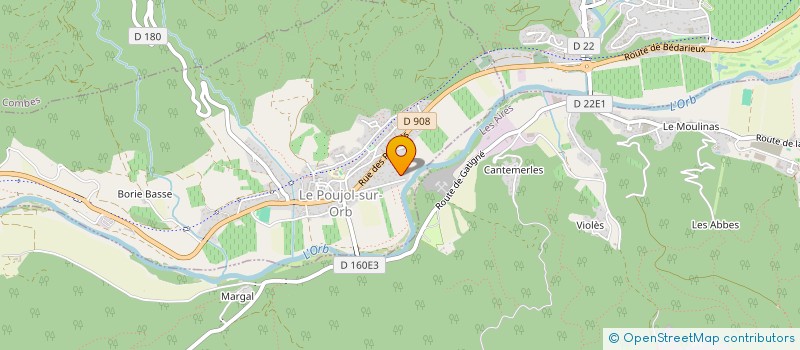 localisation de l'entreprise MONSIEUR ROMAIN ALMERAS  LE POUJOL-SUR-ORB
