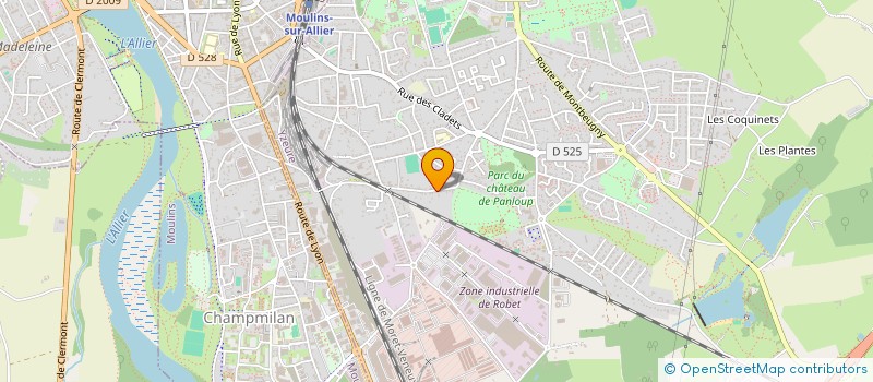 localisation de l'entreprise MONSIEUR ROMAIN ANGIOLINI  YZEURE