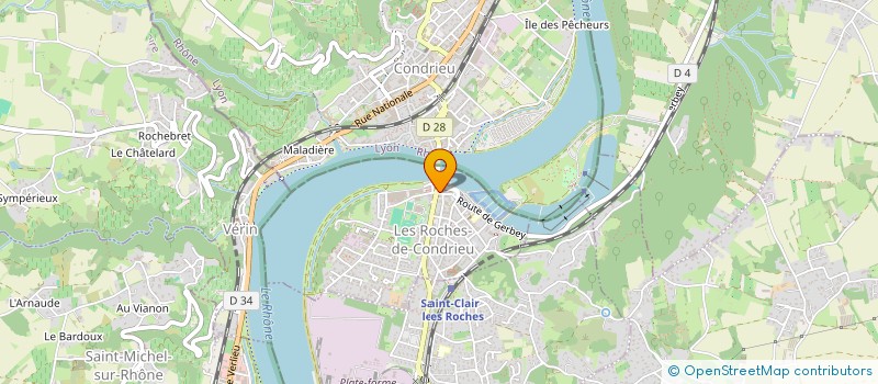 localisation de l'entreprise MONSIEUR ROMAIN ARCHIER  LES ROCHES-DE-CONDRIEU