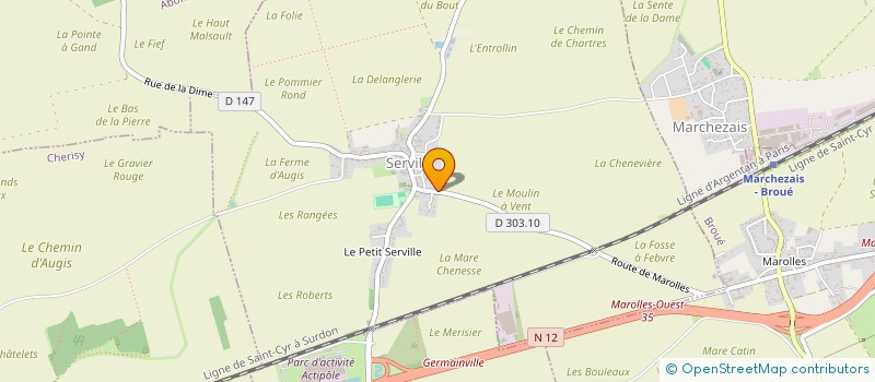 localisation de l'entreprise MONSIEUR ROMAIN AUBRY à SERVILLE