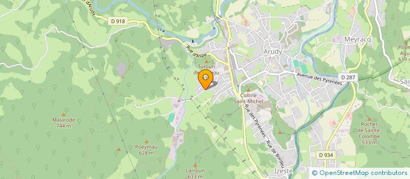 localisation de l'entreprise MONSIEUR ROMAIN AUSSANT  ARUDY