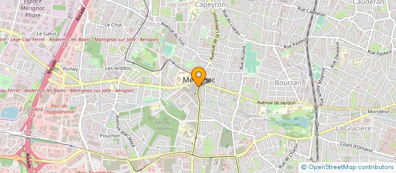 localisation de l'entreprise MONSIEUR ROMAIN BARET  MERIGNAC