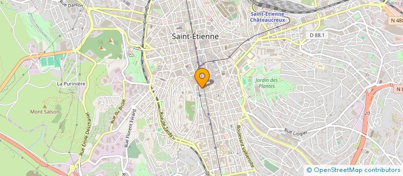 localisation de l'entreprise MONSIEUR ROMAIN BATHELOT  SAINT-ETIENNE