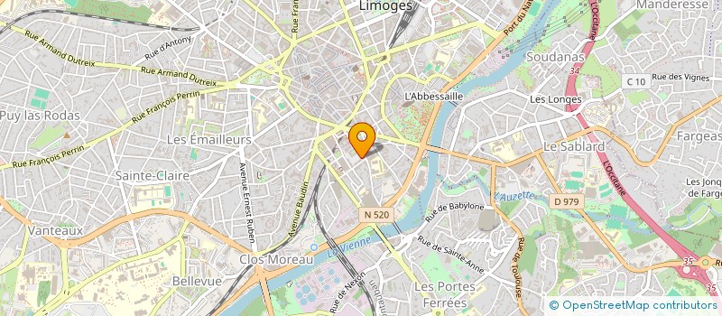 localisation de l'entreprise MONSIEUR ROMAIN BAUDU à LIMOGES