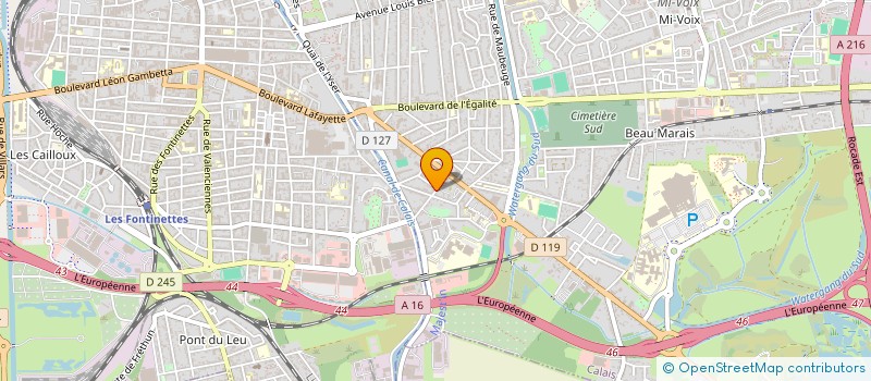 localisation de l'entreprise MONSIEUR ROMAIN BEAU  CALAIS