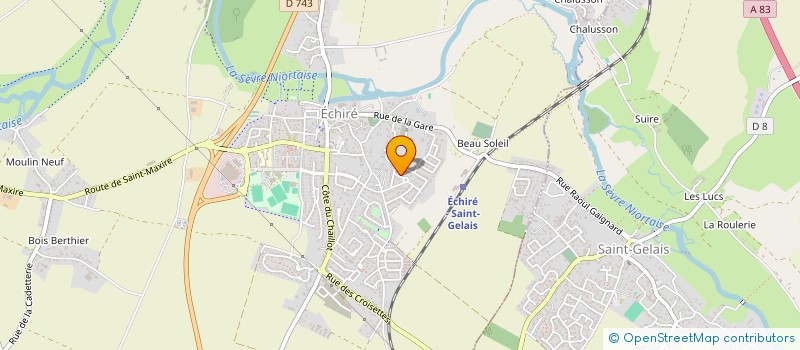 localisation de l'entreprise MONSIEUR ROMAIN BEAUFFRETON  ECHIRE