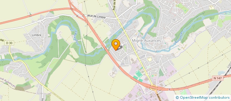 localisation de l'entreprise MONSIEUR ROMAIN BEAUGER  MIGNE-AUXANCES