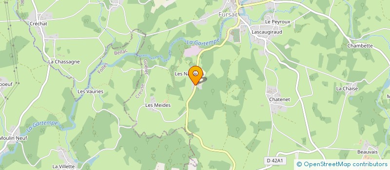 localisation de l'entreprise MONSIEUR ROMAIN BEGOT à FURSAC