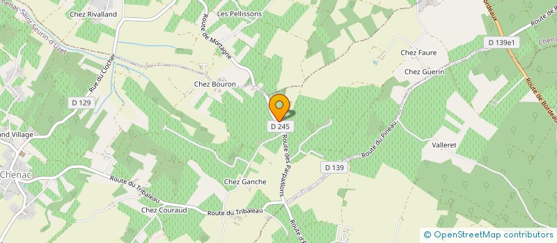 localisation de l'entreprise MONSIEUR ROMAIN BEGUET  CHENAC-SAINT-SEURIN-D'UZET