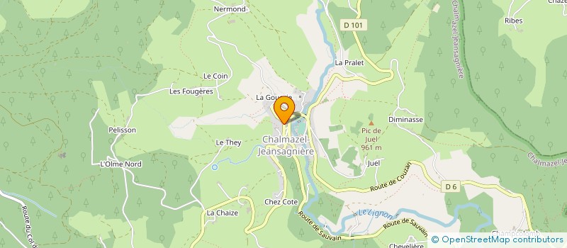 localisation de l'entreprise MONSIEUR ROMAIN BEGUIN à CHALMAZEL-JEANSAGNIERE