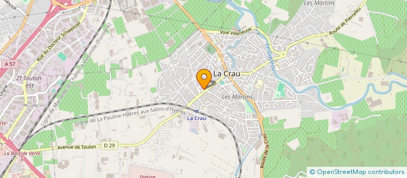 localisation de l'entreprise MONSIEUR ROMAIN BENOIT  LA CRAU