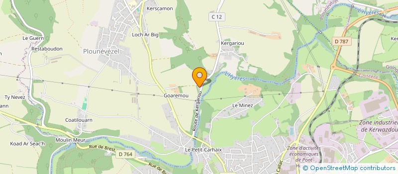 localisation de l'entreprise MONSIEUR ROMAIN BERNARD  PLOUNEVEZEL