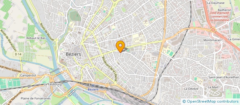 localisation de l'entreprise MONSIEUR ROMAIN BERNARD  BEZIERS