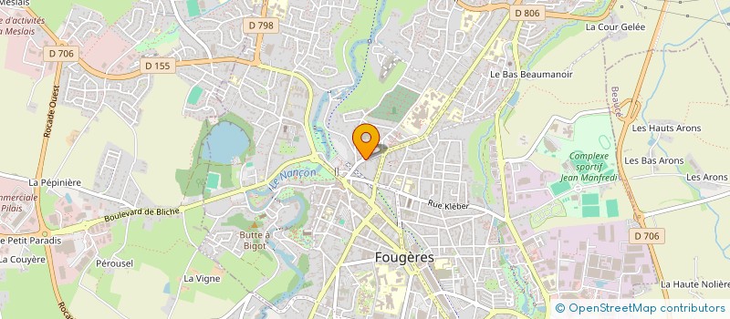 localisation de l'entreprise MONSIEUR ROMAIN BERNARD  FOUGERES