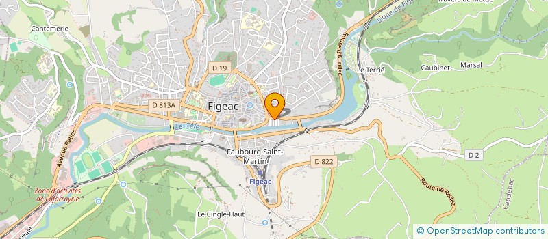 localisation de l'entreprise MONSIEUR ROMAIN BIGACHE à FIGEAC