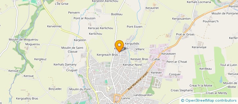 localisation de l'entreprise MONSIEUR ROMAIN BIRIEN  PLABENNEC