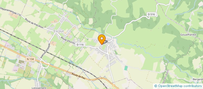 localisation de l'entreprise MONSIEUR ROMAIN BONNECAZE  ESCOU