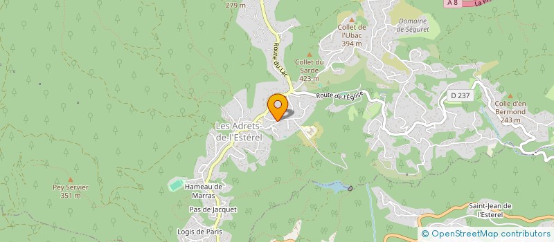 localisation de l'entreprise MONSIEUR ROMAIN BOUCHARD  LES ADRETS-DE-L'ESTEREL