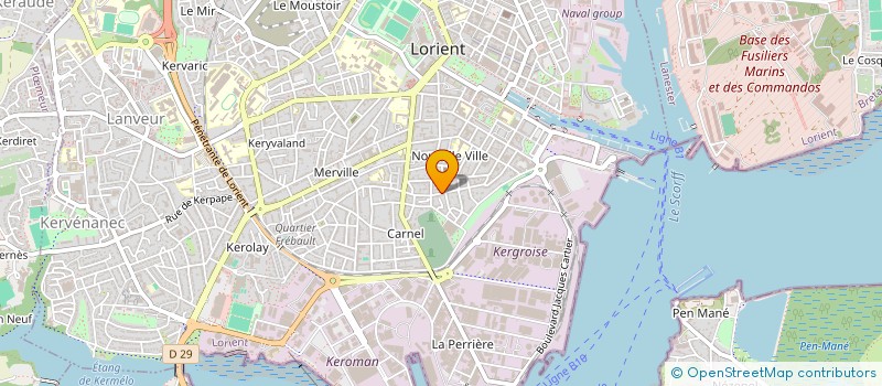localisation de l'entreprise MONSIEUR ROMAIN BOUCHET  LORIENT