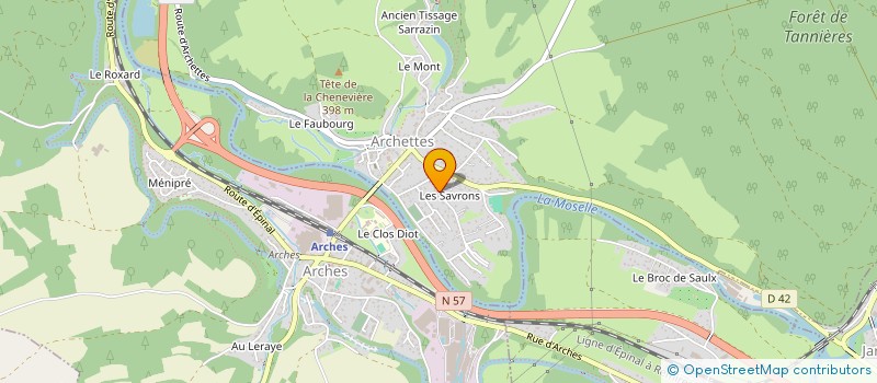 localisation de l'entreprise MONSIEUR ROMAIN BOUDOT  ARCHETTES