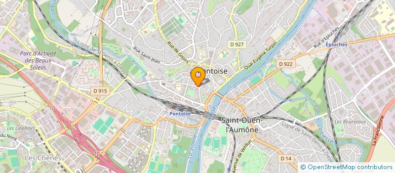 localisation de l'entreprise MONSIEUR ROMAIN BOUGERIE  PONTOISE