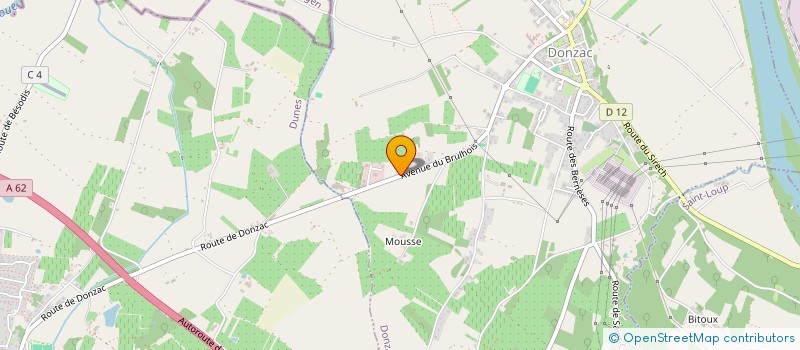 localisation de l'entreprise MONSIEUR ROMAIN BOURCEAU  DONZAC