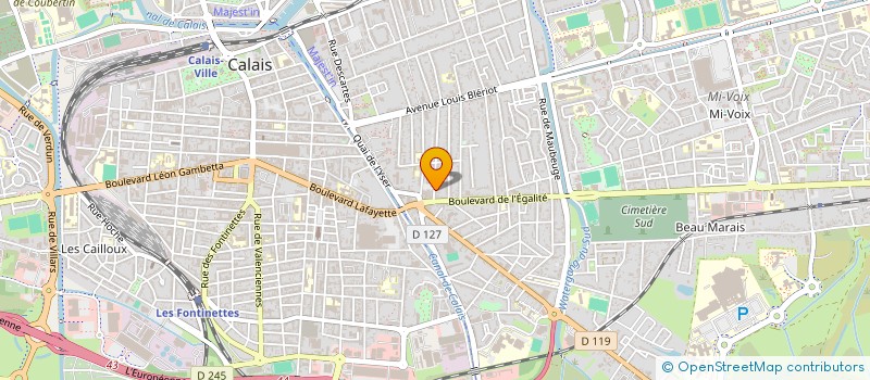 localisation de l'entreprise MONSIEUR ROMAIN BOURRE  CALAIS