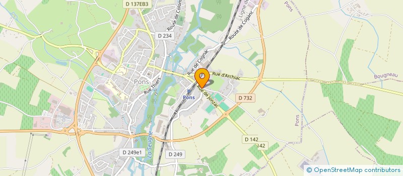 localisation de l'entreprise MONSIEUR ROMAIN BOUTEVILLE  PONS