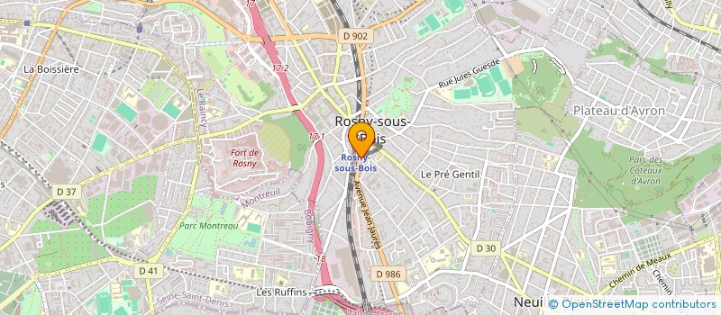 localisation de l'entreprise MONSIEUR ROMAIN BOUVARD à ROSNY-SOUS-BOIS