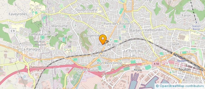 localisation de l'entreprise MONSIEUR ROMAIN BOUVAT  TOULON