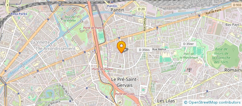 localisation de l'entreprise MONSIEUR ROMAIN BOYER  PANTIN