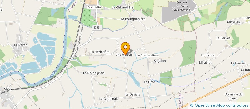 localisation de l'entreprise MONSIEUR ROMAIN BRARD  GUIPRY-MESSAC