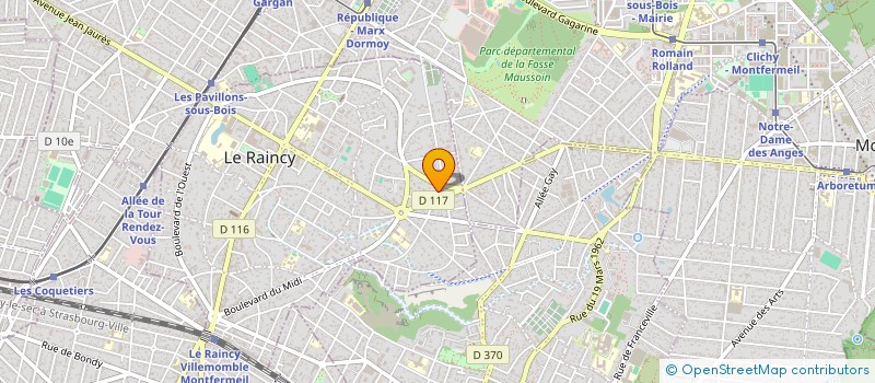 localisation de l'entreprise MONSIEUR ROMAIN BREDILLAT à LE RAINCY
