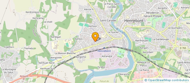 localisation de l'entreprise MONSIEUR ROMAIN BRIARD  HENNEBONT