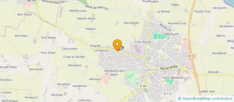 localisation de l'entreprise MONSIEUR ROMAIN BRIDOT  LANNILIS