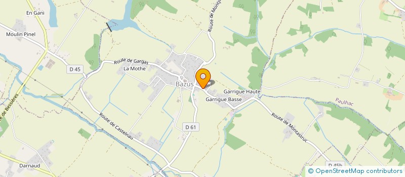 localisation de l'entreprise MONSIEUR ROMAIN BRIQUET  BAZUS